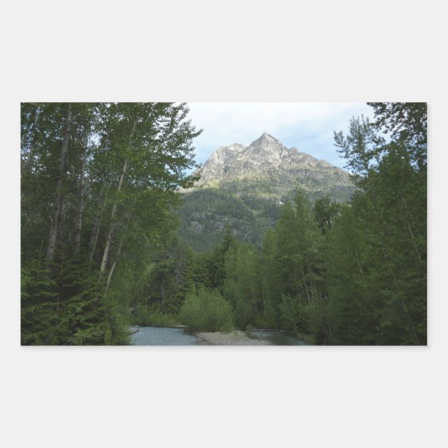 Sticker Rectangulaire McDonald Creek au parc national des Glaciers (Devant)