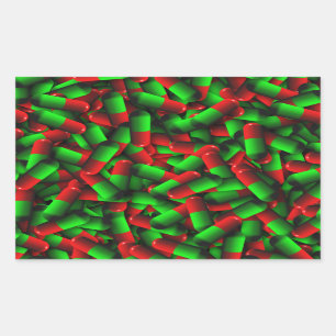Sticker Rectangulaire médicaments pour pilules rouges