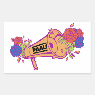 Sticker Rectangulaire Megaphone Logo (simple autocollants)