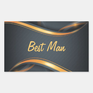 Sticker Rectangulaire Meilleur homme (b/g)