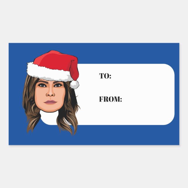 STICKER RECTANGULAIRE MELANIA TRUMP (Devant)