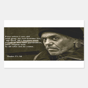 Sticker Rectangulaire Même quand je suis vieux Ne m'abandonnez pas Stick