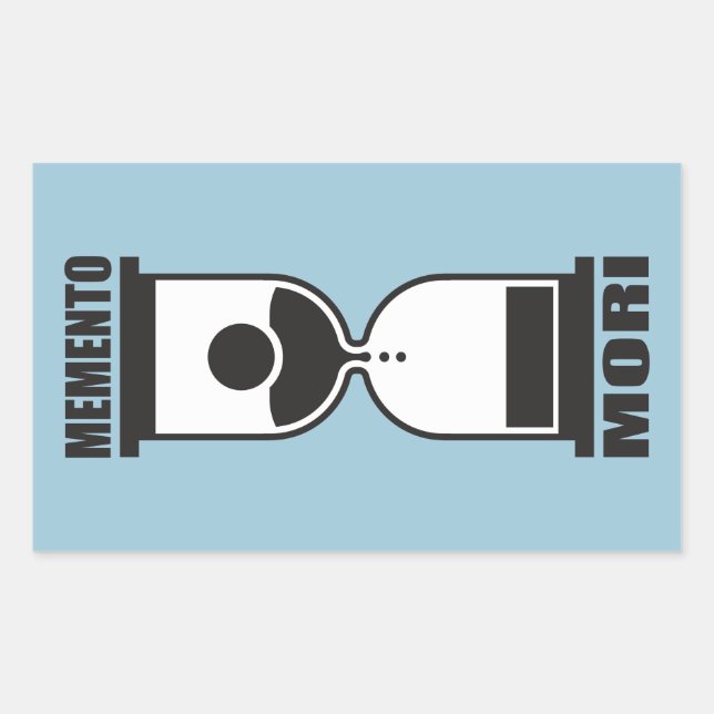 Sticker Rectangulaire Memento Mori (Devant)