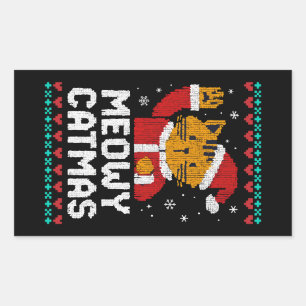 Sticker Rectangulaire Meowy Catmas