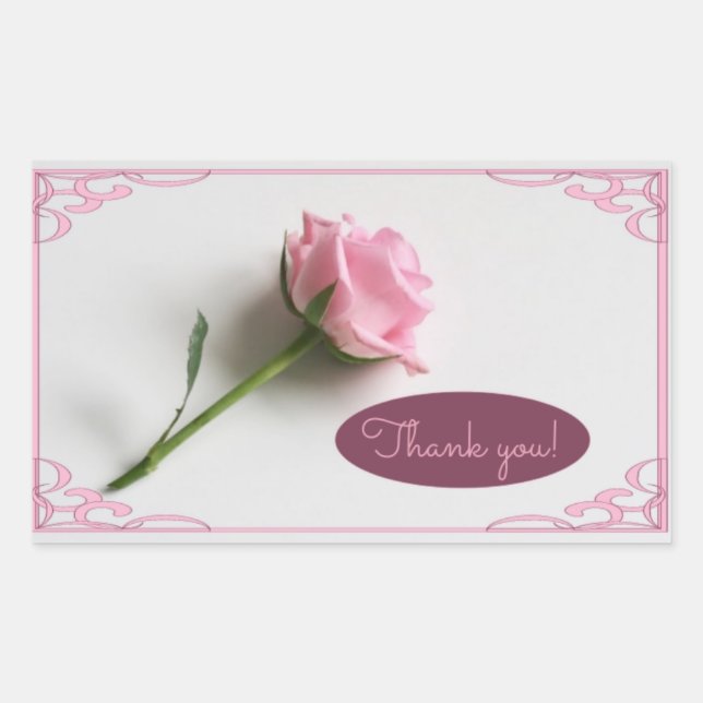 Sticker Rectangulaire Merci (Devant)