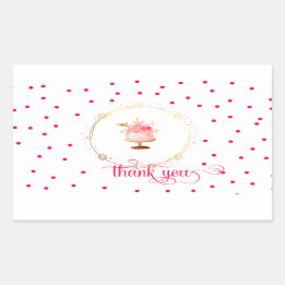 Sticker Rectangulaire Merci Cupcake