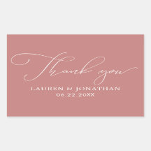 Merci, Faveur Mariage, Rose, Blanc