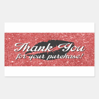 Sticker Rectangulaire Merci pour votre achat