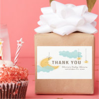 Merci Souriant Lune Étoiles Nuages Baby shower