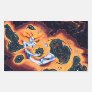 Sticker Rectangulaire Mère des étoiles