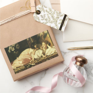 Sticker Rectangulaire Mère et Enfant (alias Cerises) par Lord Leighton