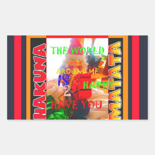 Sticker Rectangulaire Merry Christmas The world around me is happy to ha