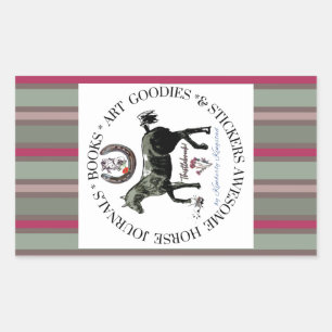 Sticker Rectangulaire mes rayures de marque