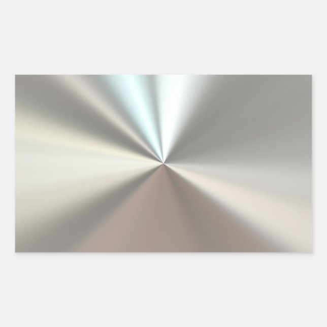 Sticker Rectangulaire Metal d'artistic silver (Devant)