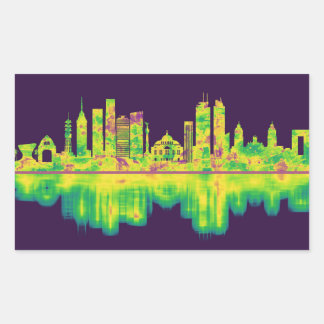 Sticker Rectangulaire Mexico City Mexico Skyline