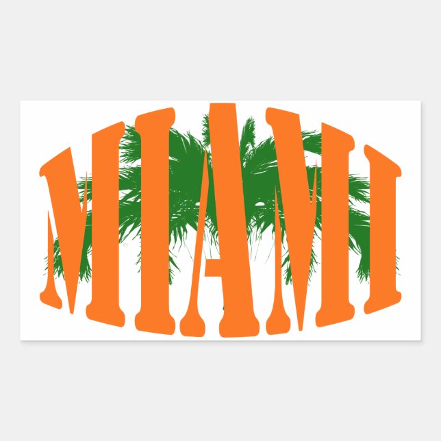 Sticker Rectangulaire Miami (Devant)