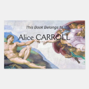 Sticker Rectangulaire Michelangelo - Création d'Adam Isolé