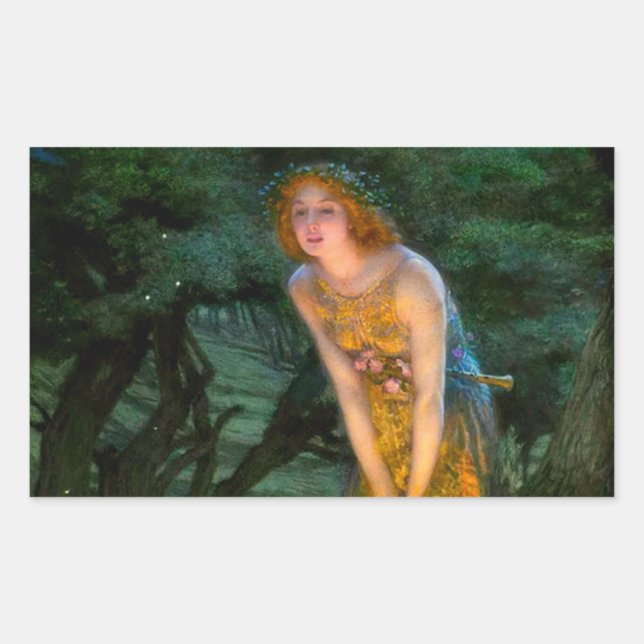 Sticker Rectangulaire Midété Eve Edward Robert Hughes (Devant)
