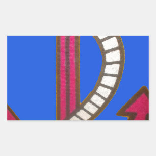 Sticker Rectangulaire mignon Retro Vintage Navy Achor.jpg