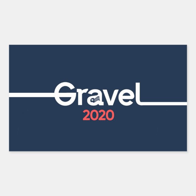 Sticker Rectangulaire Mike Gravel pour le Président 2020 (Devant)