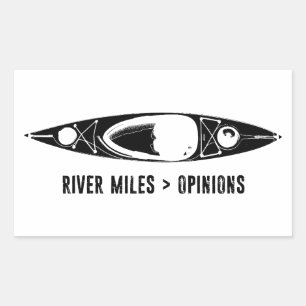 Sticker Rectangulaire Miles de rivière > Opinions Kayak