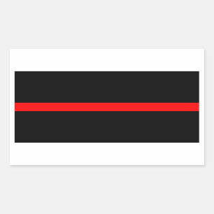 Sticker Rectangulaire Mince Red LIne du pompier