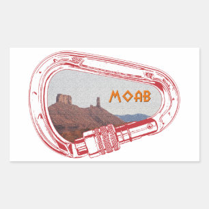 Sticker Rectangulaire Moab Escalade Carabiner