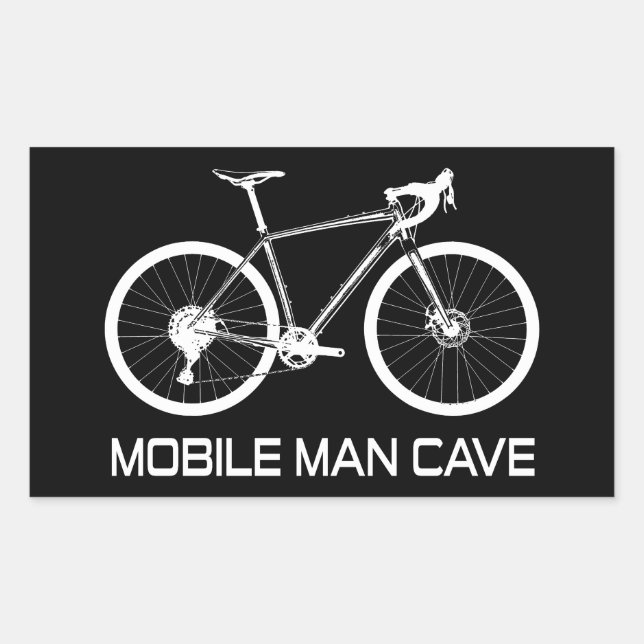 Sticker Rectangulaire Mobile Man Cave Bike (Devant)