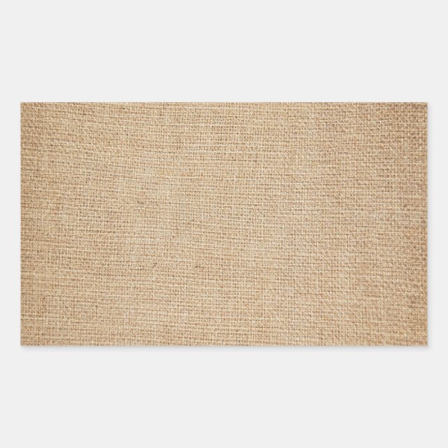 Sticker Rectangulaire Modèle - Arrière - plan Burlap (Devant)