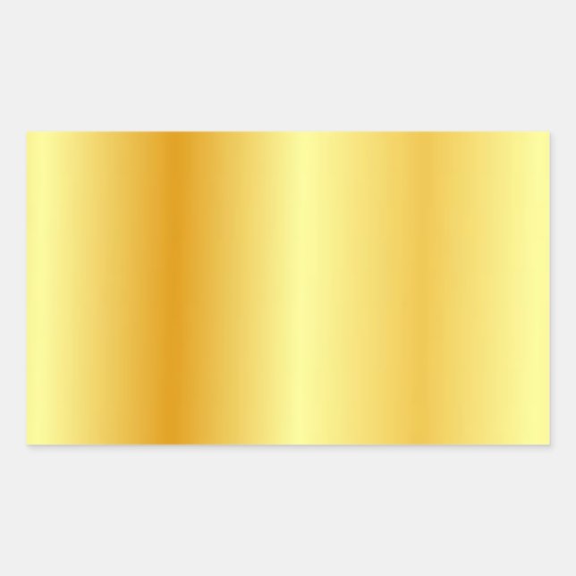 Sticker Rectangulaire Modèle blanc personnalisé Elégant look or moderne (Devant)