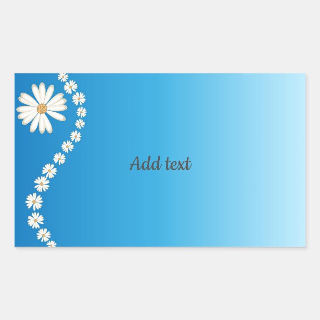 Sticker rectangulaire Modèle Daisy Design (Devant)