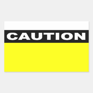 Sticker Rectangulaire Modèle d'autocollant de prudence
