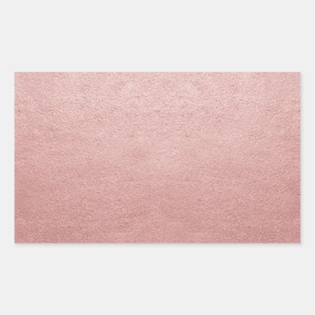 Sticker Rectangulaire Modèle de logo vierge en faux feuille de rose gold (Devant)
