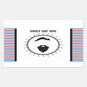 Sticker Rectangulaire Modèle de salon de coiffure