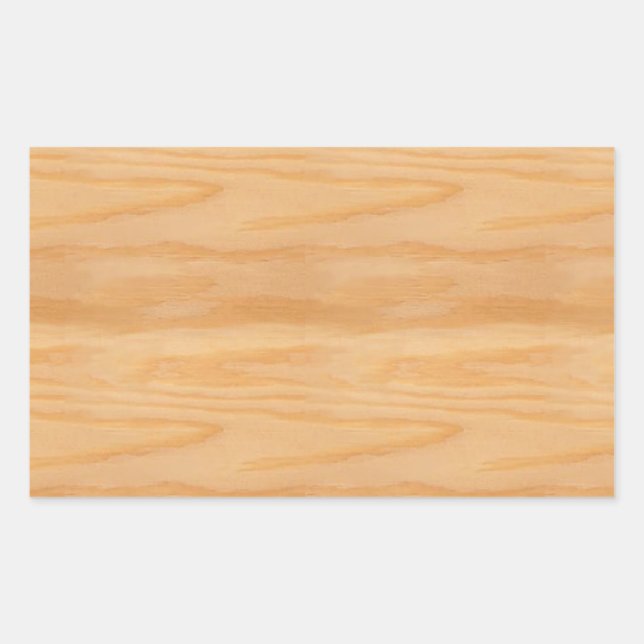 Sticker Rectangulaire Modèle design élégant en bois créatif (Devant)