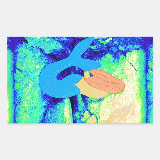 Sticker Rectangulaire modèle mermaid (Devant)