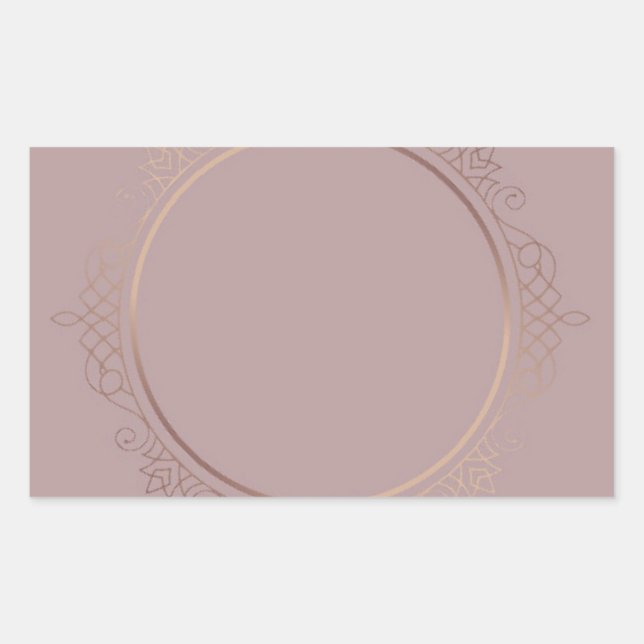 Sticker Rectangulaire Modèle moderne Rose élégant personnalisé (Devant)