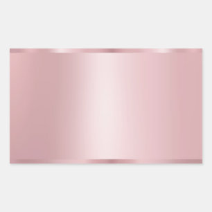Sticker Rectangulaire Modèle vide élégant moderne or rose tendance