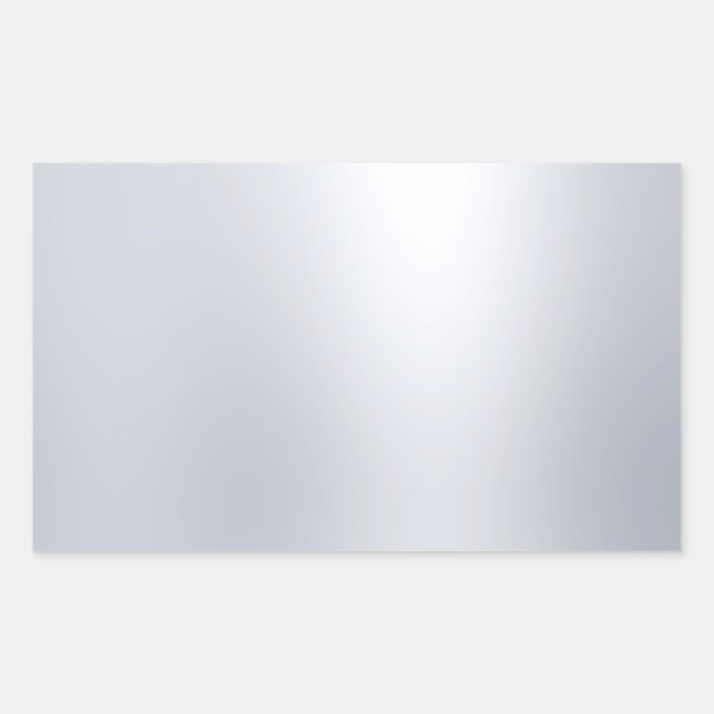 Sticker Rectangulaire Modèle vierge argenté faux aspect glamour élégant (Devant)