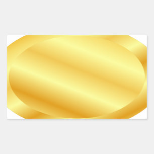 Sticker Rectangulaire Modèle vierge faux or aspect métallique Ajouter du