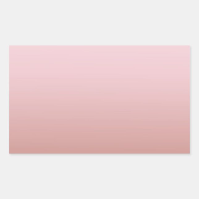 Sticker Rectangulaire Modèle vierge moderne en or rose Ajoutez votre tex (Devant)