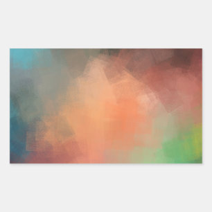 Sticker Rectangulaire Moderne Abstrait Personnalisé Modèle Vierge Élégan