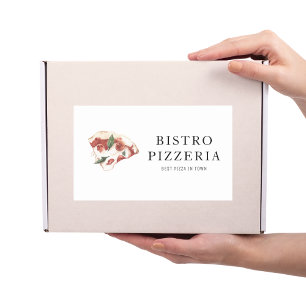Sticker Rectangulaire Moderne Meilleure pizza dans la ville professionne