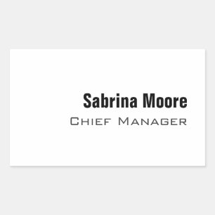 Sticker Rectangulaire Moderne minimaliste professionnel simple