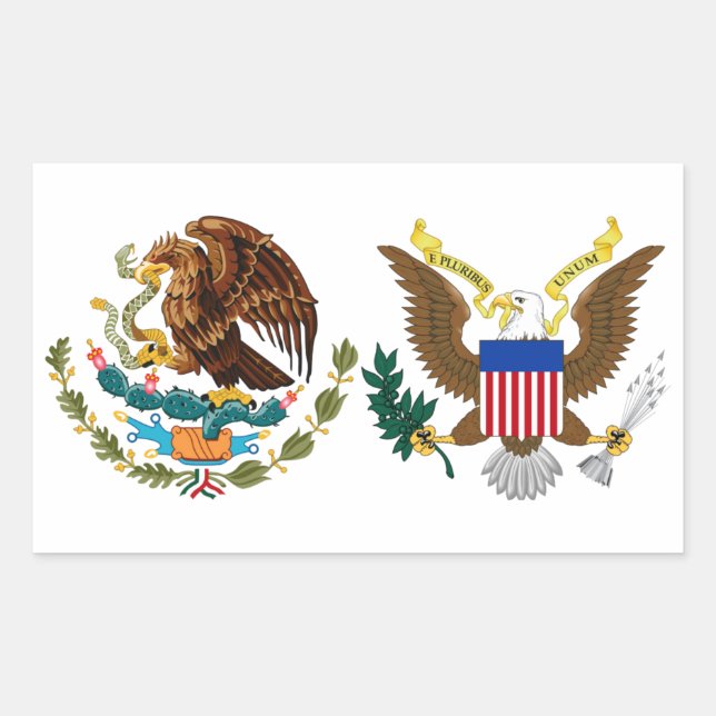 Sticker Rectangulaire Mois national du patrimoine hispanique - Aigles (Devant)