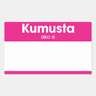 Sticker Rectangulaire Mon nom de "Kumusta Ako SI" bonjour est Nametag