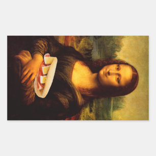 Sticker Rectangulaire Mona Lisa aime Paninis