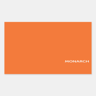 Sticker Rectangulaire Monarch butterfly orange color name
