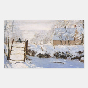 Sticker Rectangulaire Monet - Carte postale Magpie