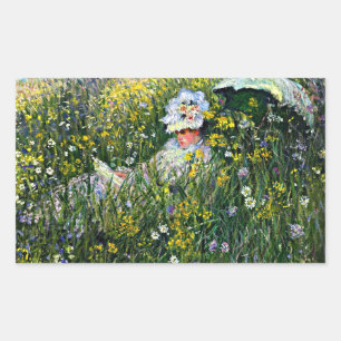 Sticker Rectangulaire Monet - Dans le pré